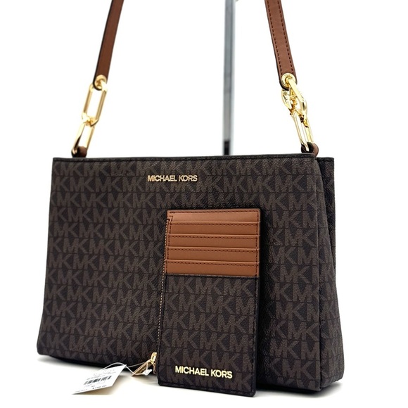 Michael Kors Trisha Medium Triple Compartment Crossbody Bag & Matching Wallet - Picture 2 of 12